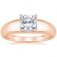 14K Rose Gold Adrian Solitaire Ring, smalltop view