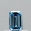0.32 Ct. Fancy Vivid Blue Emerald Lab Grown Diamond