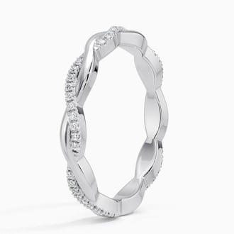 Petite Twisted Vine Eternity Diamond Ring (1/5 ct. tw.) in Platinum
