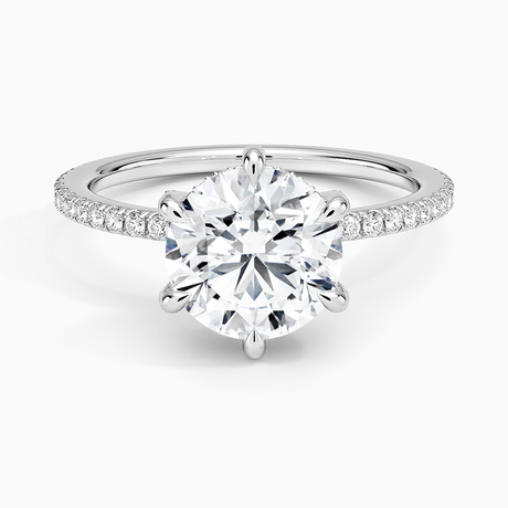 Six Prong Diamond Gallery Ring