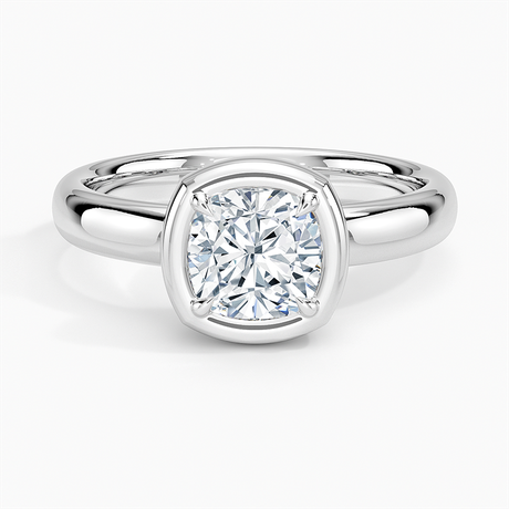 Platinum Andrea Bezel Prong Ring