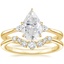 18K Yellow Gold Aria Contoured Diamond Bridal Set