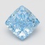 1.50 Ct. Fancy Vivid Blue Cushion Lab Grown Diamond