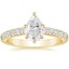 18K Yellow Gold Sienna Three-Quarter Coverage Diamond Ring, smalltop view