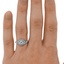 The Eveline Ring, smallzoomed in top view on a hand
