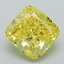 2.13 Ct. Fancy Vivid Yellow Cushion Lab Grown Diamond