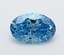 1.22 Ct. Fancy Vivid  Blue Oval Lab Grown Diamond