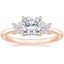 14K Rose Gold Mariposa Diamond Ring, smalltop view