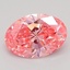 1.02 Ct. Fancy Vivid Pink Oval Lab Grown Diamond