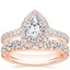 14K Rose Gold Sienna Halo Diamond Ring with Ellora Diamond Ring (7/8 ct. tw.)