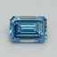 1.00 Ct. Fancy Vivid Blue Emerald Lab Grown Diamond