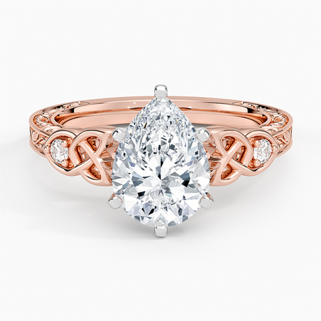 14K Rose Gold Aberdeen Celtic Diamond Ring