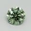 1.36 Ct. Fancy Vivid Green Round Lab Grown Diamond