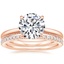 14K Rose Gold Liliana Diamond Ring with Luxe Ballad Diamond Ring (1/4 ct. tw.)