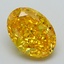 2.65 Ct. Fancy Vivid Yellow Oval Lab Grown Diamond