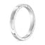 Platinum 2.5mm Hammered Quattro Wedding Ring, smallside view