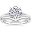 Platinum Lena Diamond Ring with Chevron Ring