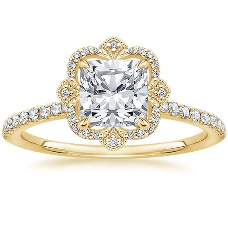18K Yellow Gold Reina Diamond Ring with Luxe Ballad Diamond Ring (1/4 ct. tw.)
