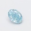 1.01 Ct. Fancy Vivid Bluish Green Oval Lab Grown Diamond