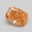 1.13 Ct. Fancy Vivid Brownish Orange Cushion Lab Grown Diamond