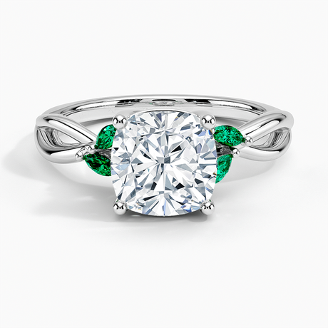 Engagement Ring With Emeralds