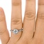 The Chait Ring, smallzoomed in top view on a hand
