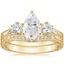 18KY Moissanite Three Stone Hudson Bridal Set (1/3 ct. tw.), smalltop view