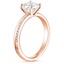 14K Rose Gold Symphony Diamond Ring, smallside view