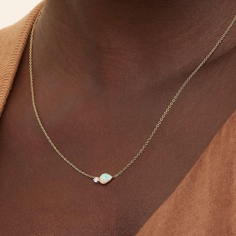 Opal and Diamond Pendant