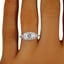 The Marisol Ring, smallzoomed in top view on a hand