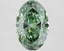3.56 Ct. Fancy Vivid Green Oval Lab Grown Diamond