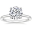 18K White Gold Sydney Perfect Fit Hidden Halo Diamond Ring, smalltop view