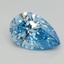 0.91 Ct. Fancy Vivid Blue Pear Lab Grown Diamond