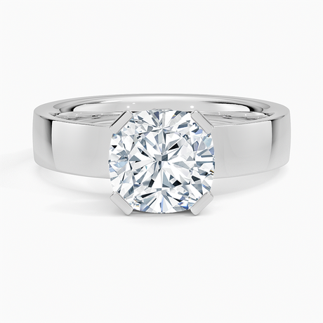 18K White Gold Parker Solitaire Ring