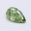 0.73 Ct. Fancy Vivid  Green Pear Lab Grown Diamond