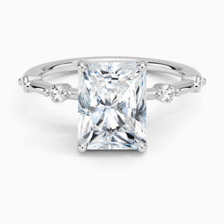 18K White Gold Aimee Hidden Halo Diamond Ring