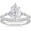 18K White Gold Nadia Diamond Ring with Curved Ballad Diamond Ring (1/6 ct. tw.)