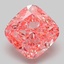 3.06 Ct. Fancy Vivid Pink Cushion Lab Grown Diamond