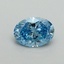 0.47 Ct. Fancy Vivid Blue Oval Lab Grown Diamond