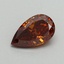 0.55 Ct. Fancy Orange Pear Lab Grown Diamond