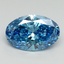 1.62 Ct. Fancy Vivid Blue Oval Lab Grown Diamond