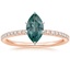 14K Rose Gold Ballad Half Coverage Diamond Ring (1/8 ct. tw.), smalltop view
