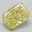 3.09 Ct. Fancy Intense  Yellow Cushion Lab Grown Diamond