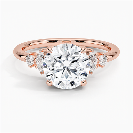 14K Rose Gold Miroir Diamond Ring