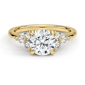 Custom Floral-Inspired Cluster Diamond Ring