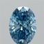 1.51 Ct. Fancy Vivid Blue Oval Lab Grown Diamond