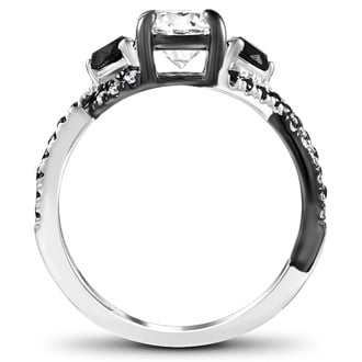 Custom Luxe Black Diamond Twist Ring