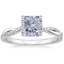 18K White Gold Petite Twisted Vine Diamond Ring (1/8 ct. tw.), smalltop view