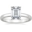 18K White Gold Comfort Fit 2.5mm Ring, smalltop view
