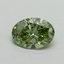 0.50 Ct. Fancy Vivid Green Oval Lab Grown Diamond